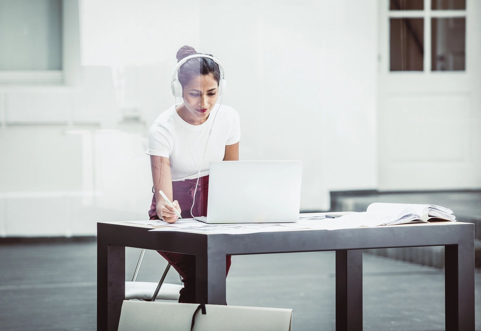 Designer working on creative concepts in office